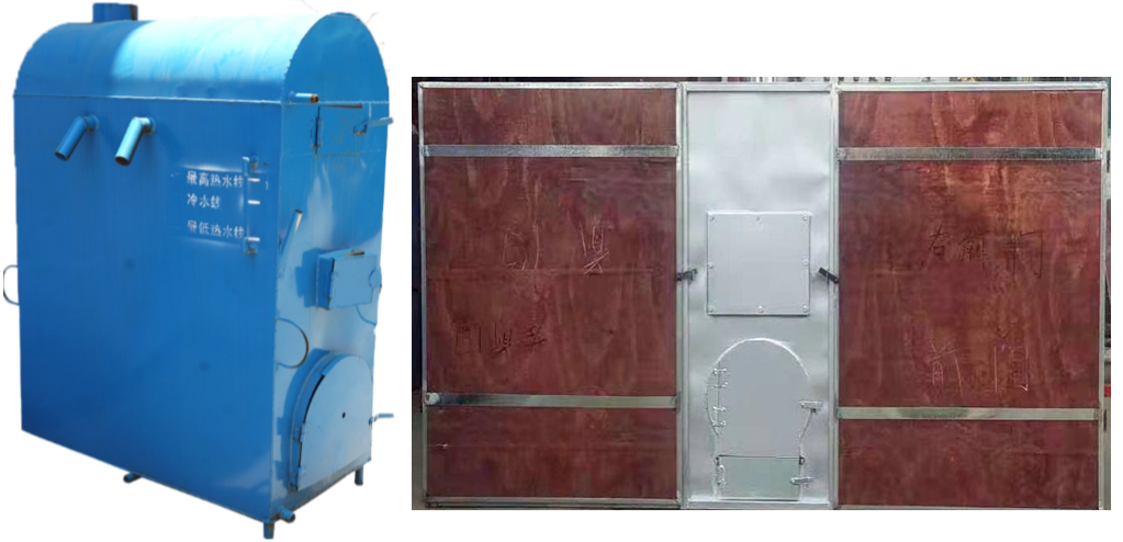 2孔臥式鍋爐和18格烘干王打包發(fā)貨